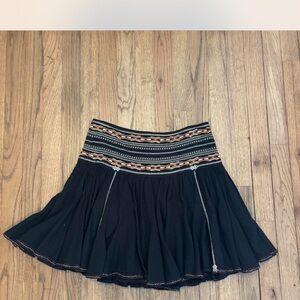 Black Embroidered Women's Skirt